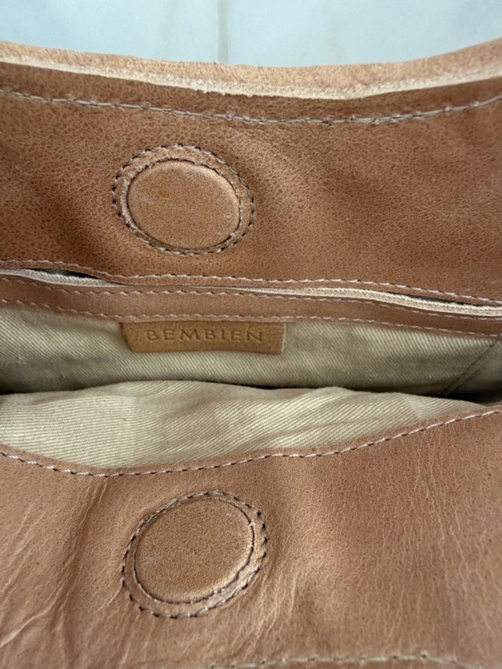 Woven Round Crossbody Bag — Tan - Picture 3 of 9